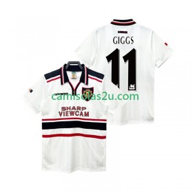 Camisolas de futebol Manchester United GIGGS 11 1999 Retro Equipamento Alternativa 1998 Manga Curta